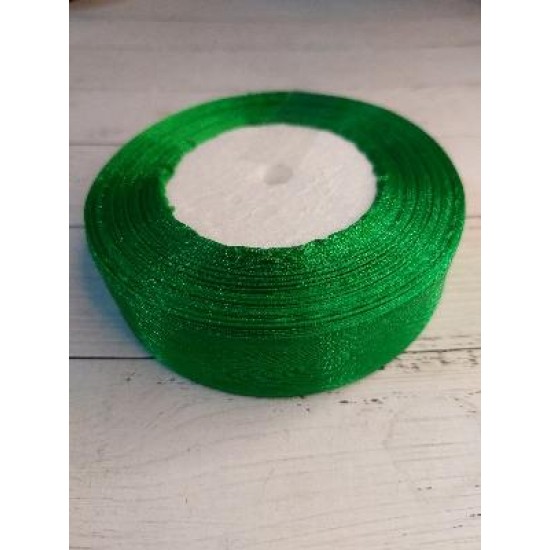 Лента органза 2,5 см (цв. зеленый)